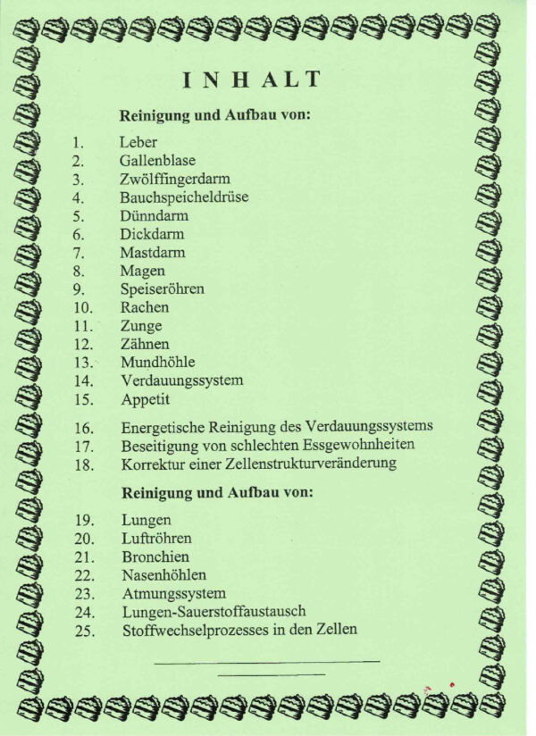 Malvorlagen - Atmung und Verdauung, deren Aufbau, energetische Reinigung und Harmonisierung – Bild 2